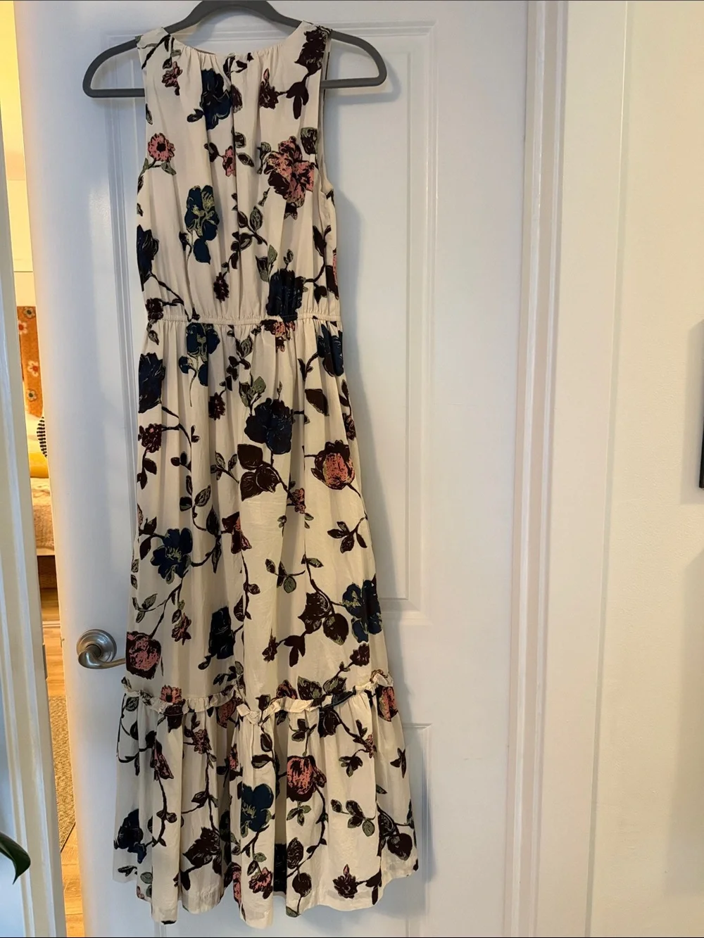 Cleobella Cream Maxi Dress with Navy & Pink Floral Print - Picture 8 of 8